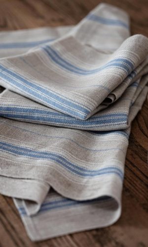 Blue Grey Linen Kitchen Towel – March6teen